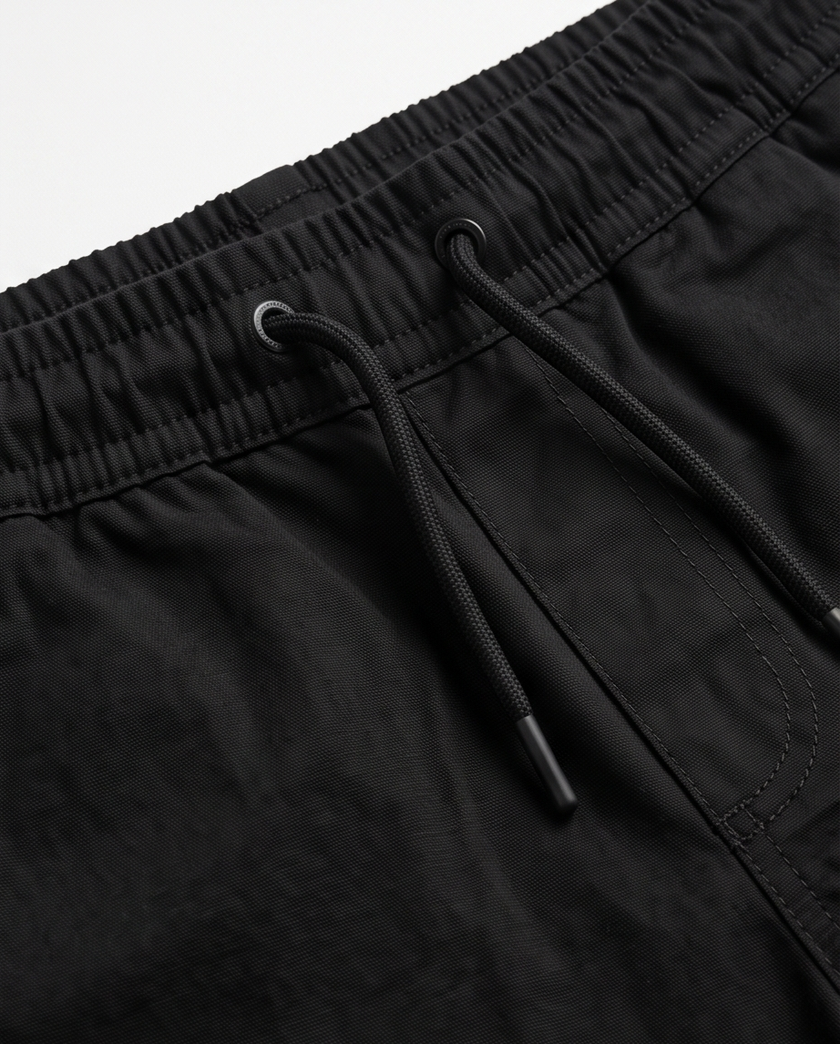 KOVA Amsterdam Black Drawstring Shorts