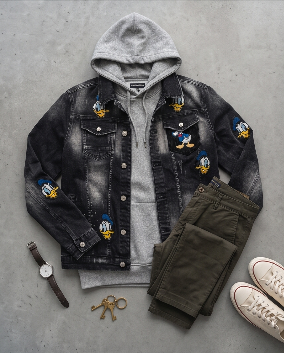 Donald Duck Patch Denim Jacket