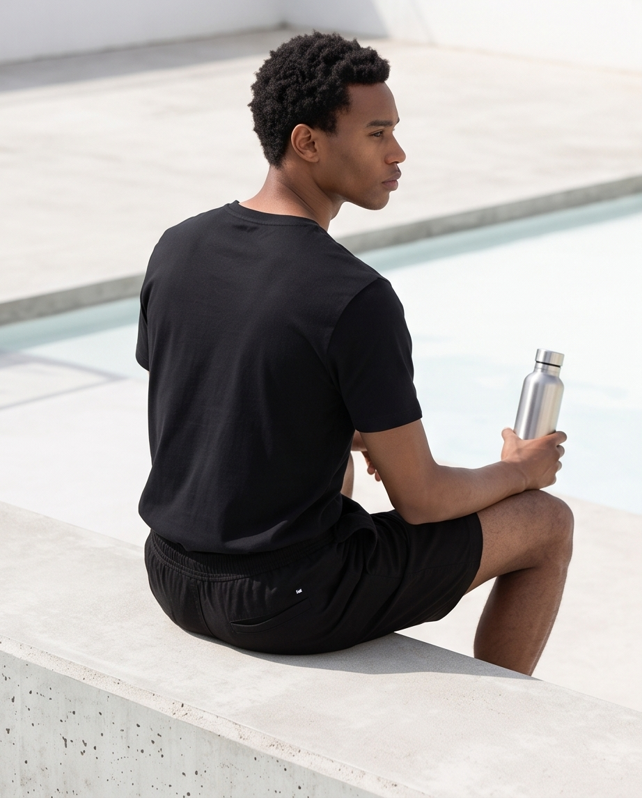KOVA Amsterdam Black Drawstring Shorts