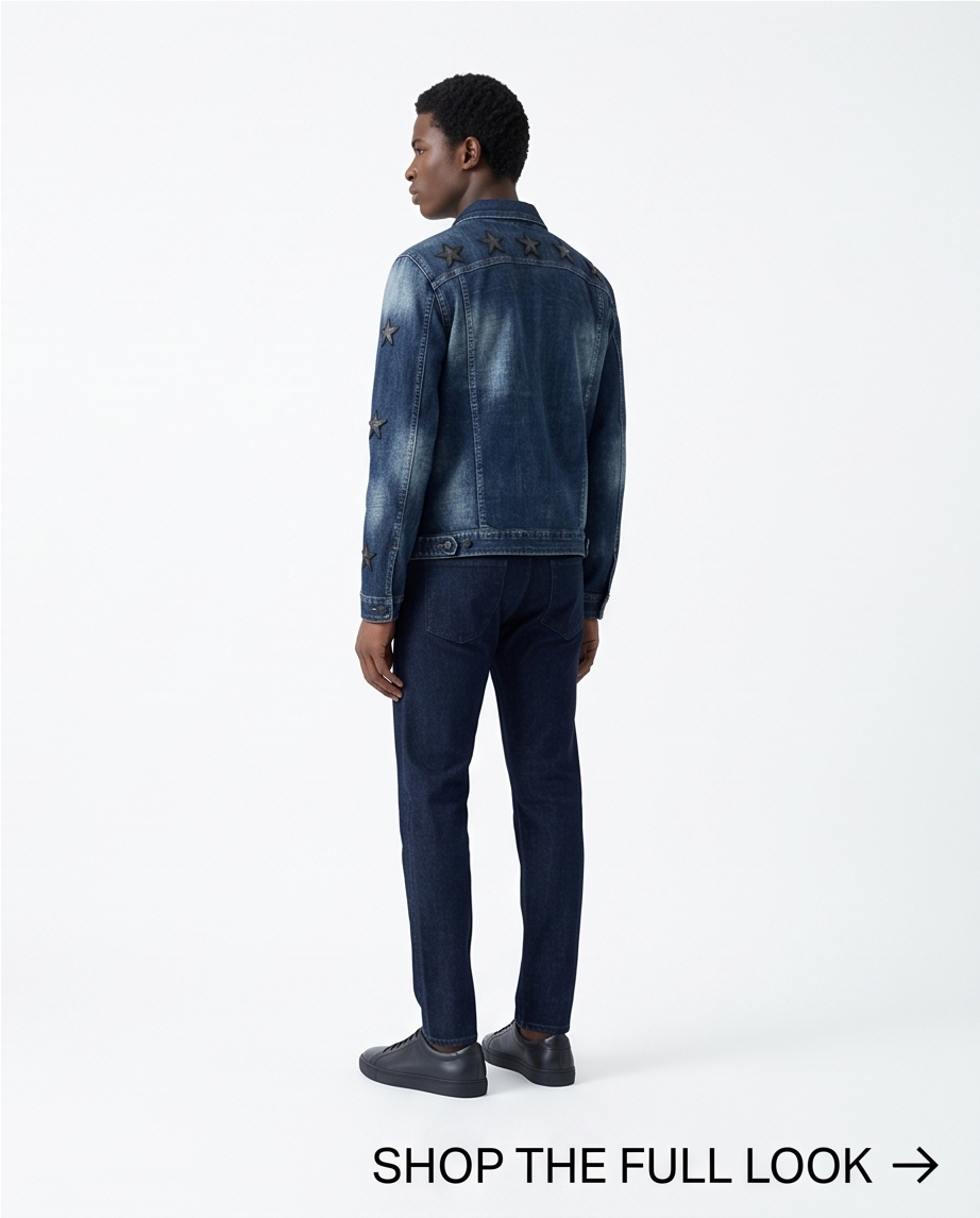 KOVA Star Denim Jacket – Dark Blue