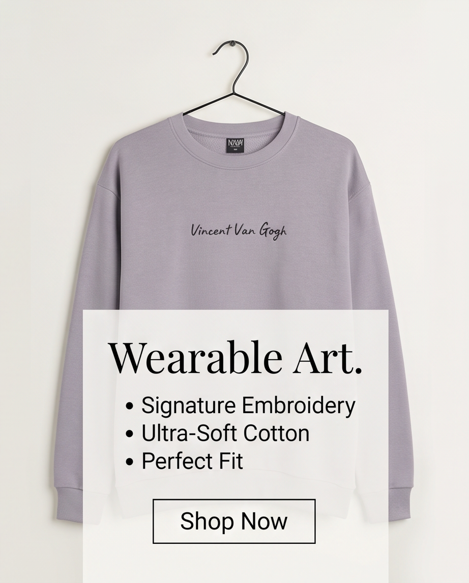 Pieces of Van Gogh Sweatshirt - Grey