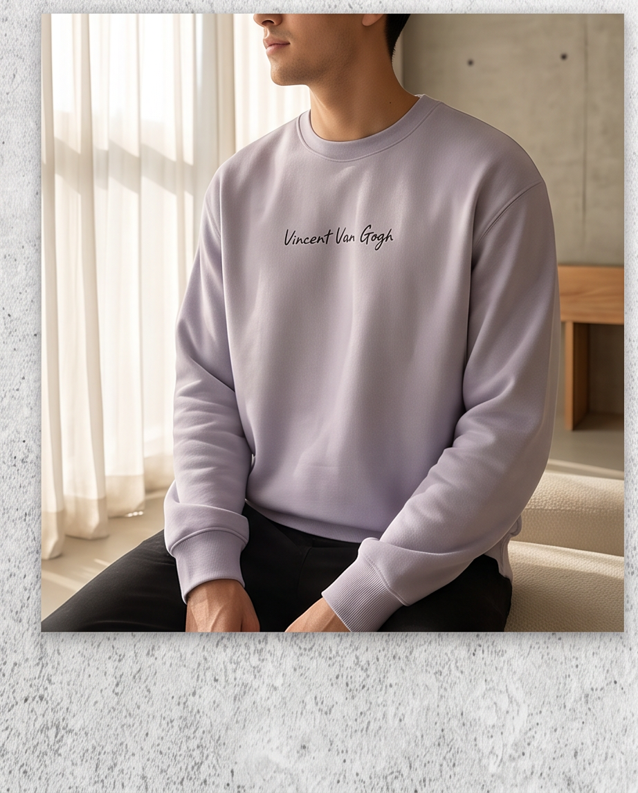 Pieces of Van Gogh Sweatshirt - Grey