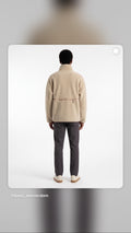 KOVA Amsterdam Beige Zip-Up Fleece Jacket