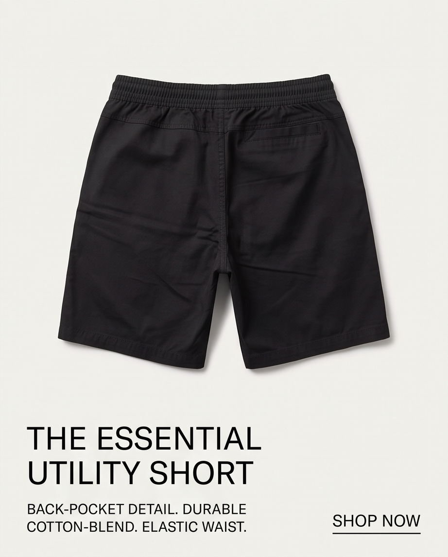 KOVA Amsterdam Black Drawstring Shorts