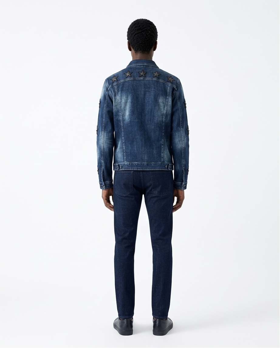 KOVA Star Denim Jacket – Dark Blue