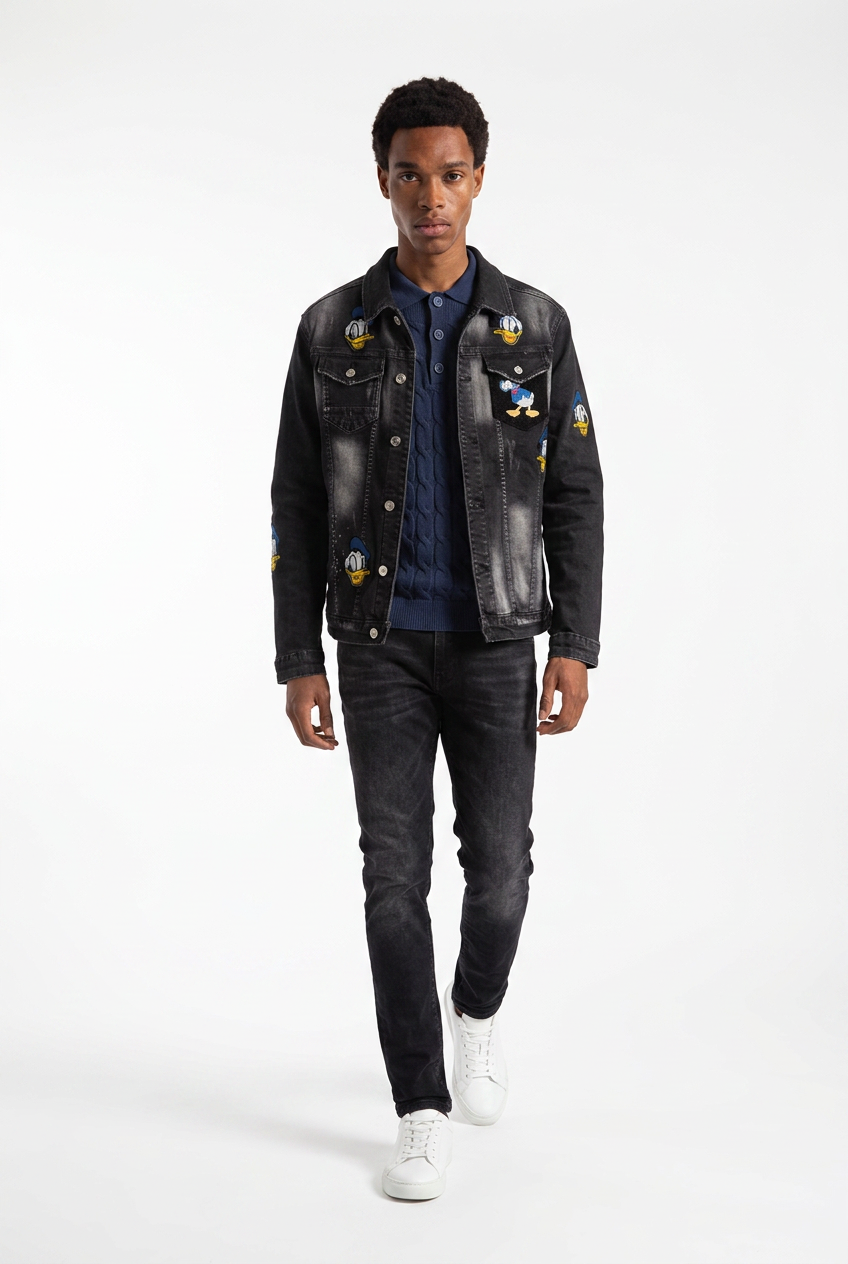 Donald Duck Patch Denim Jacket