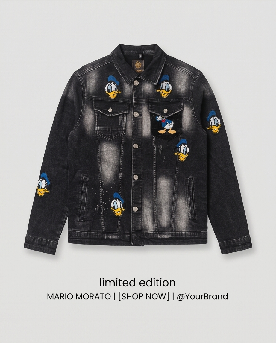 Donald Duck Patch Denim Jacket