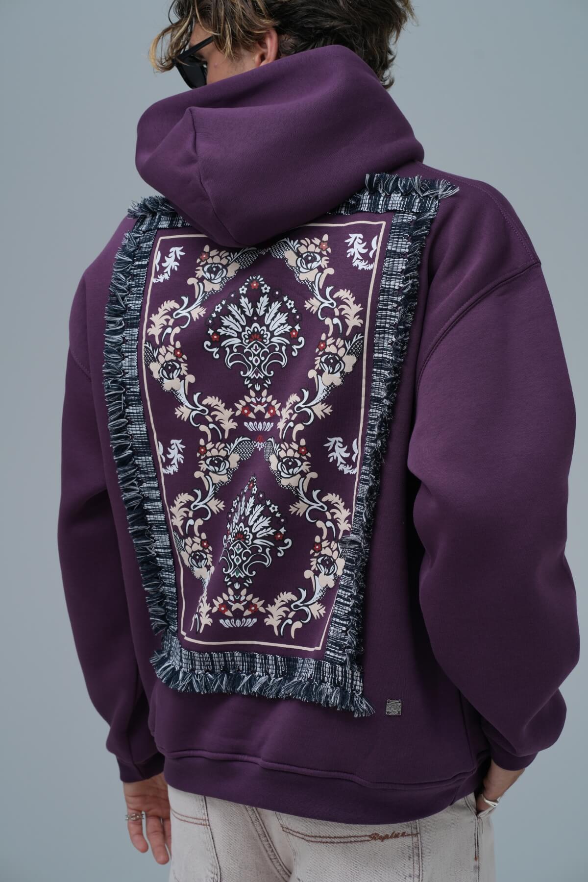 Framed Elegance Hoodie Purple