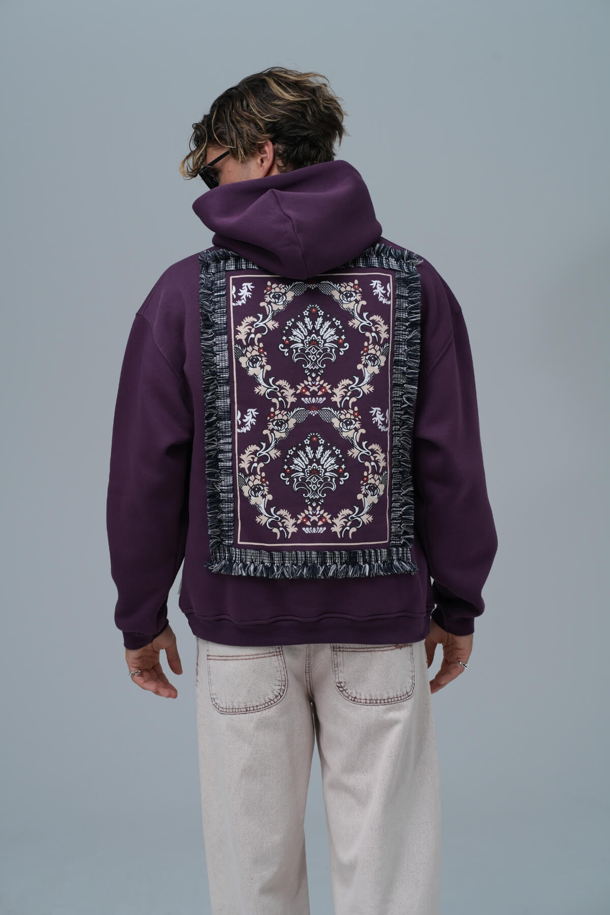 Framed Elegance Hoodie Purple