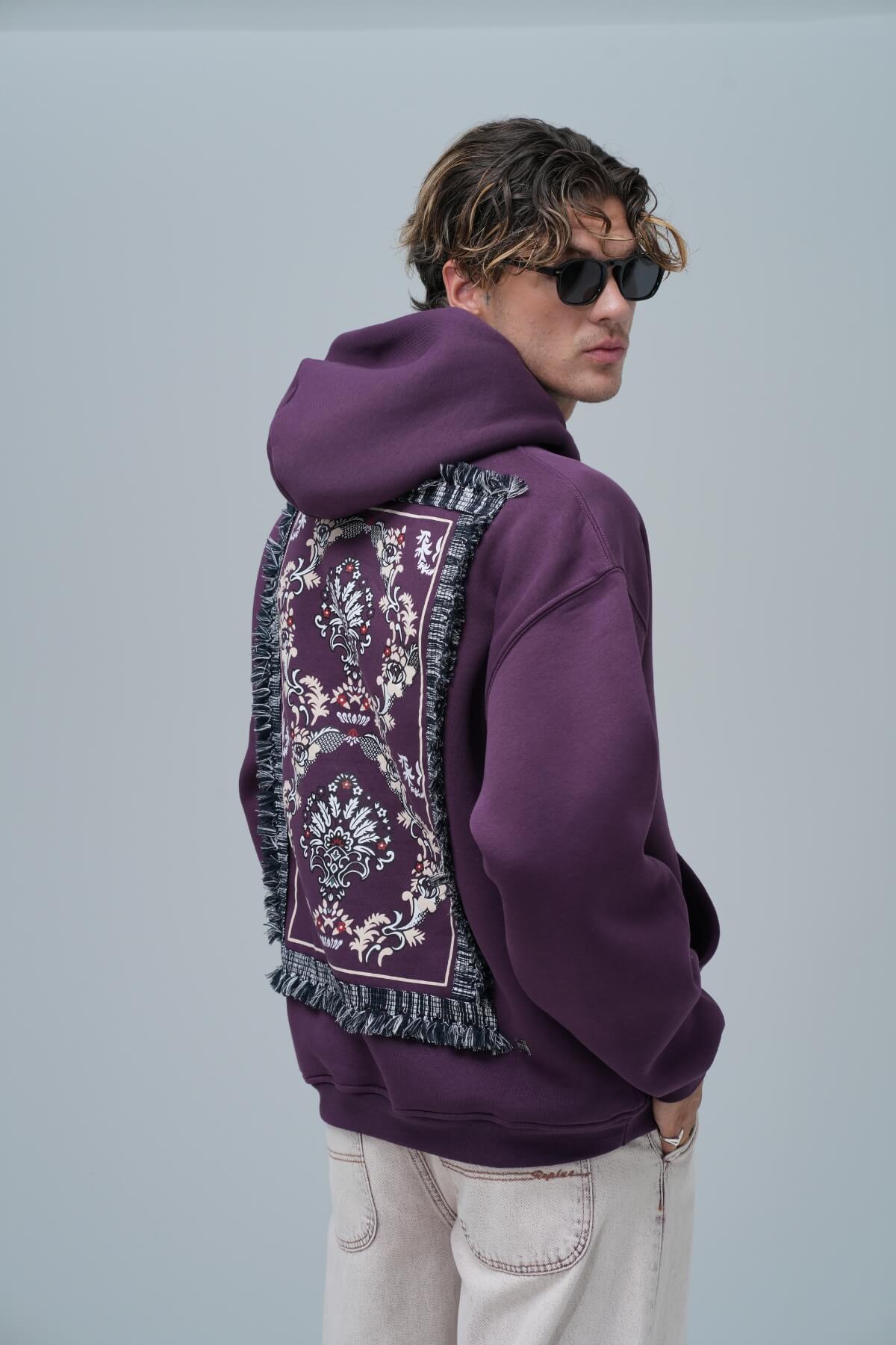 Framed Elegance Hoodie Purple