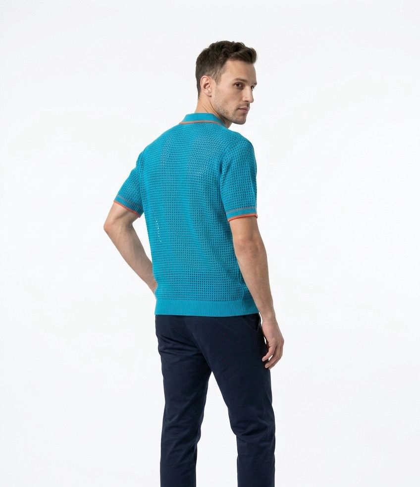 KOVA Textured Knit Polo