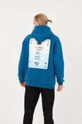 Teach Peace Hoodie - Petrol Blue