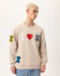 I Love Mistakes Statement Sweatshirt - Beige
