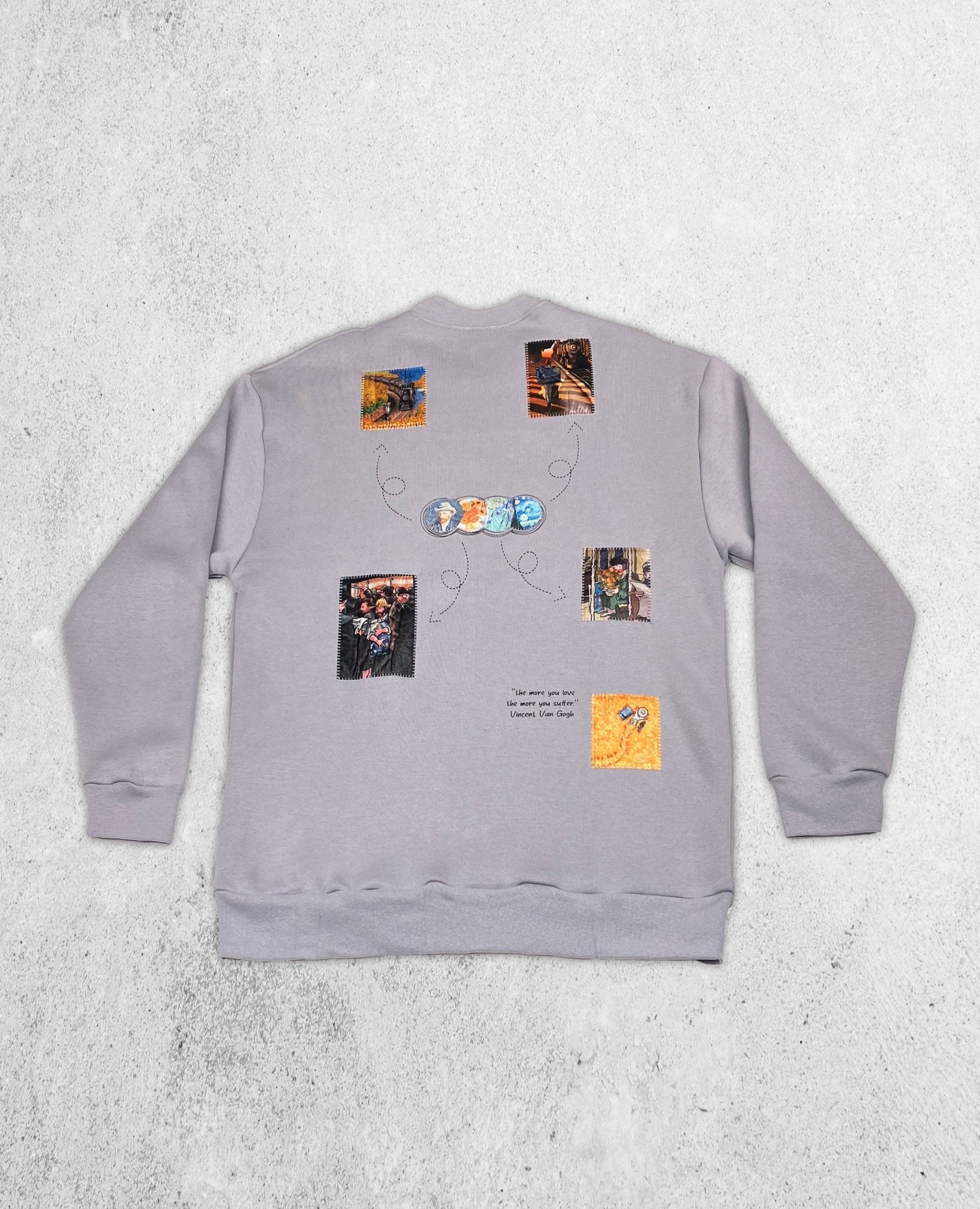 Pieces of Van Gogh Sweatshirt - Grey