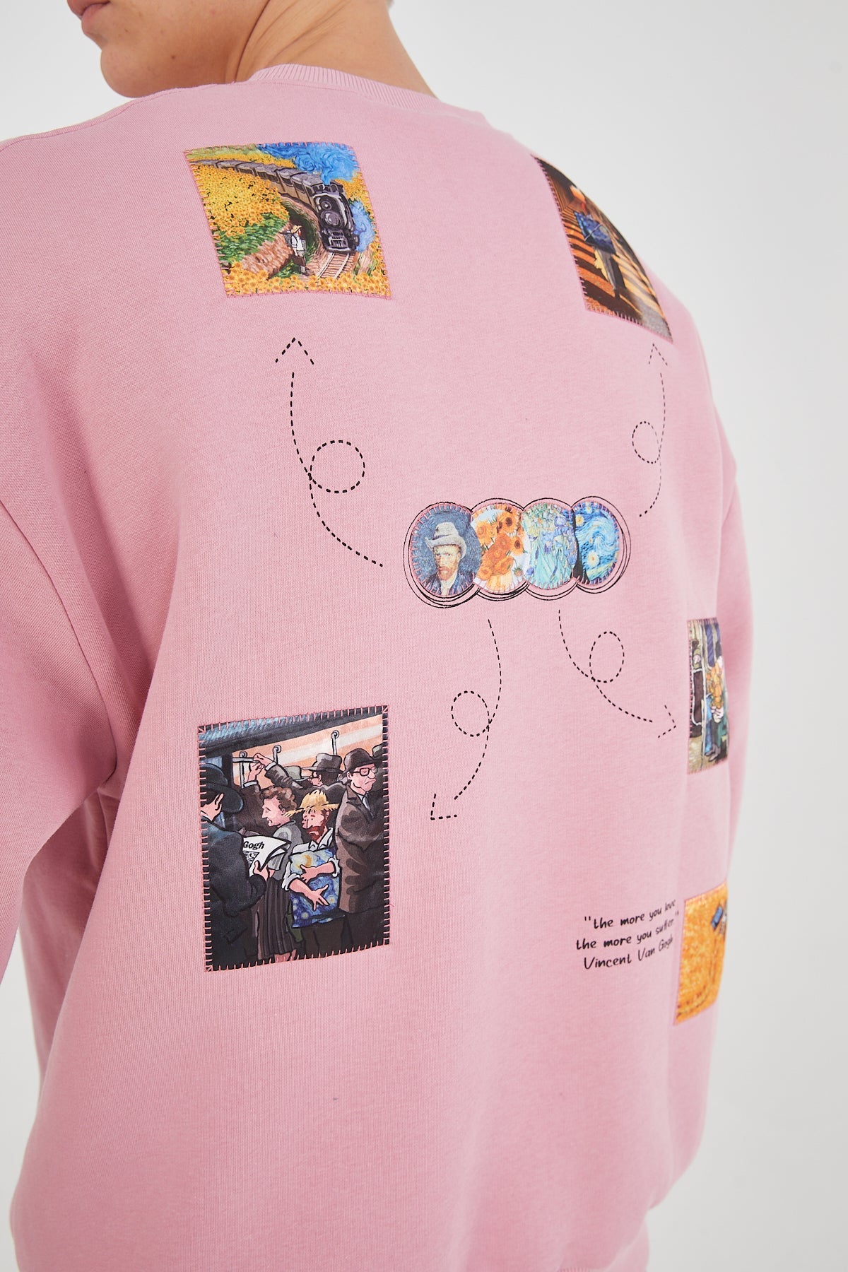 Vincent Van Gogh Pink Sweatshirt