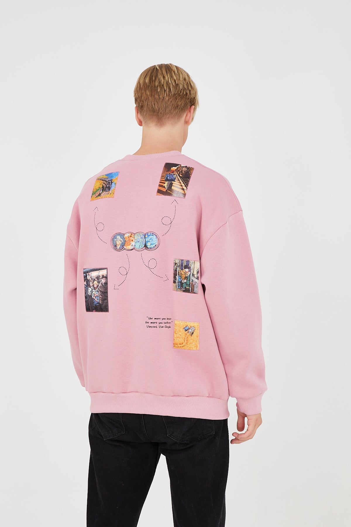 Vincent Van Gogh Pink Sweatshirt
