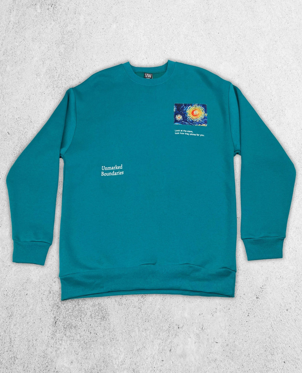 Unmarked Boundaries Sweatshirt - Petrol Green