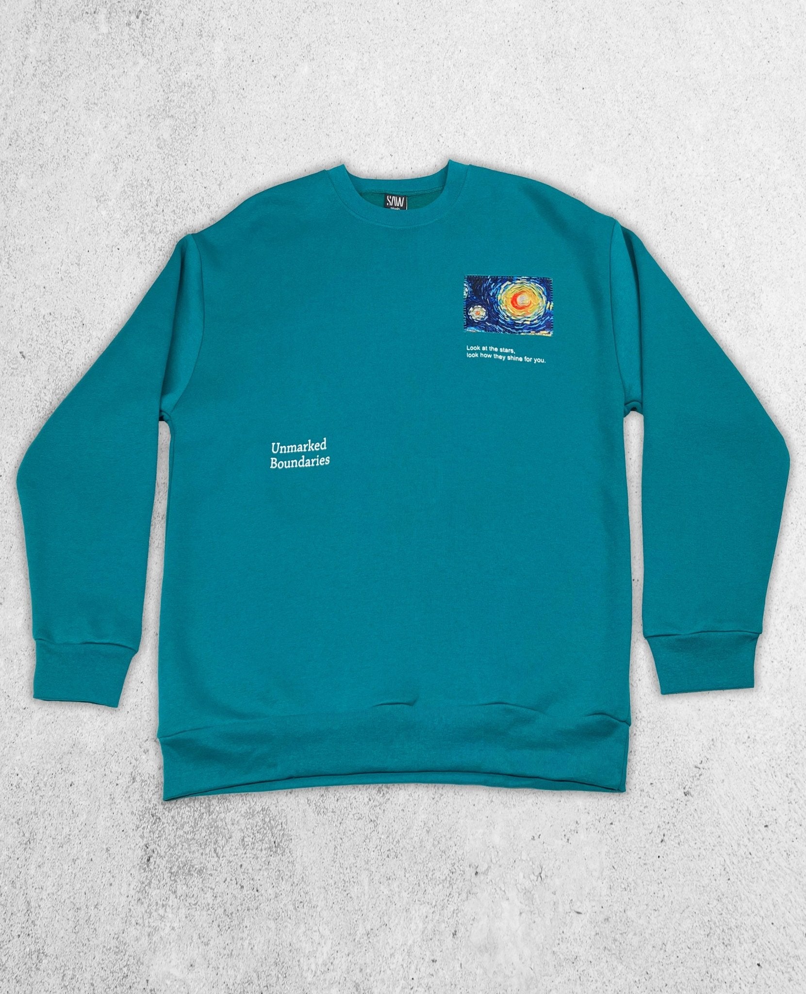 Unmarked Boundaries Sweatshirt - Petrol Green