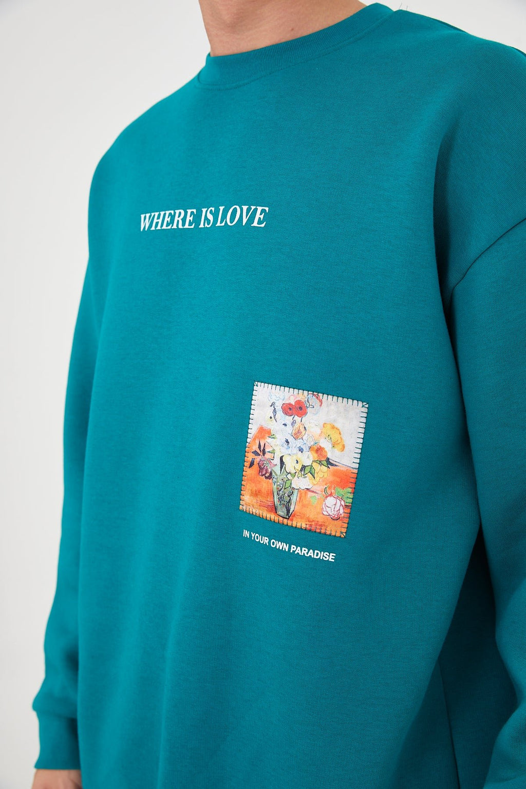 Where Is Love Sweatshirt - Teal