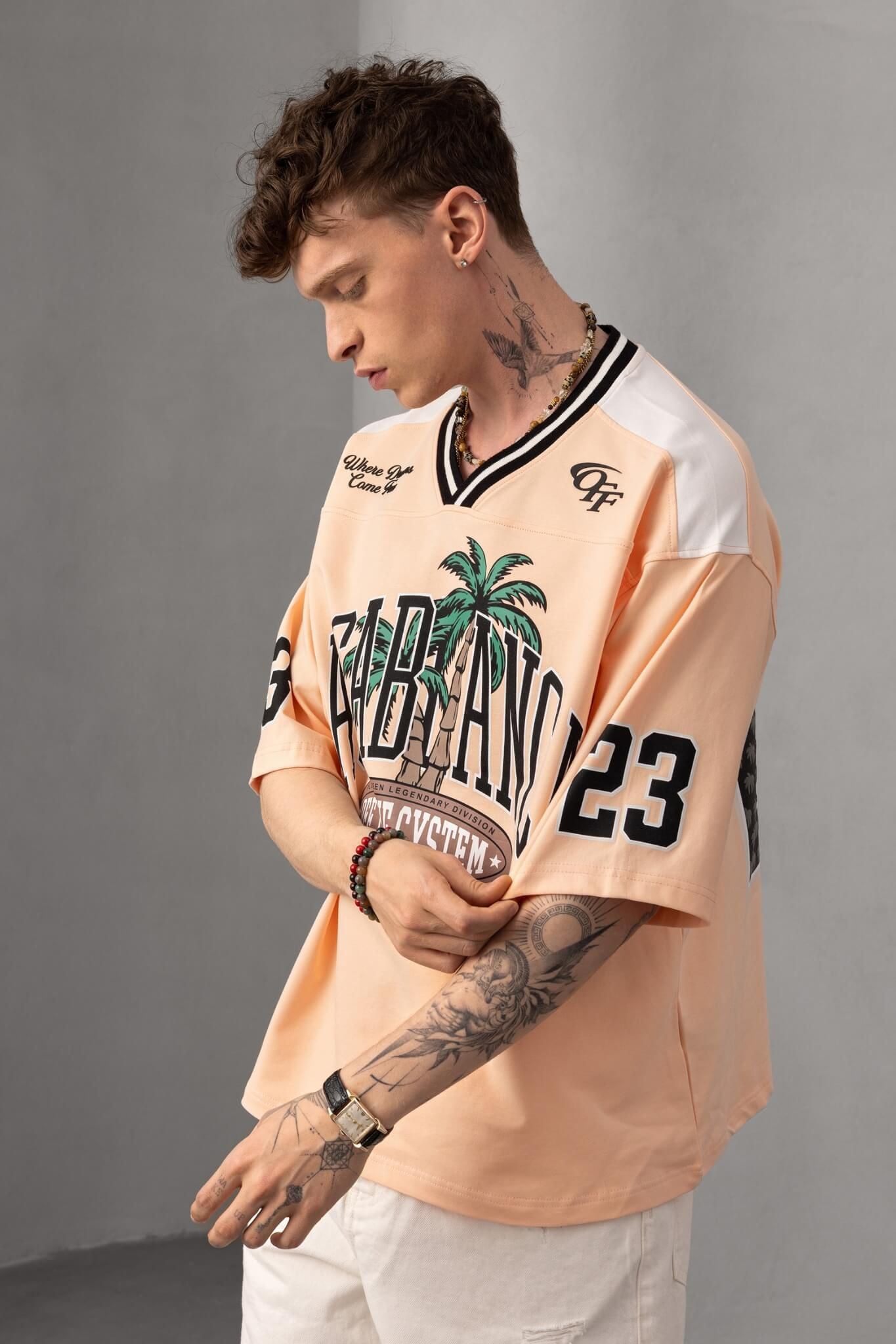 Casablanca 23 Jersey Tee - Peach