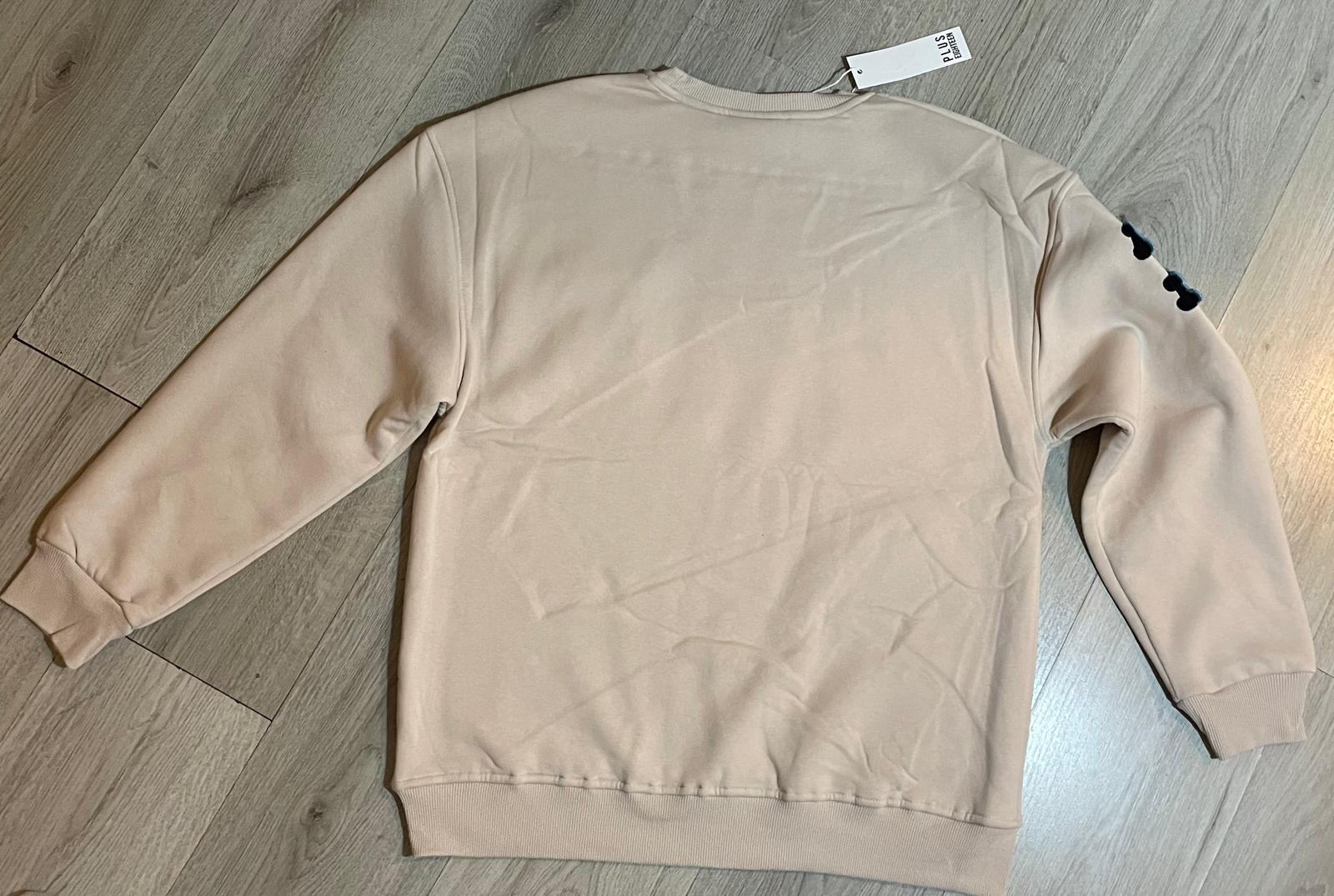 I Love Mistakes Statement Sweatshirt - Beige