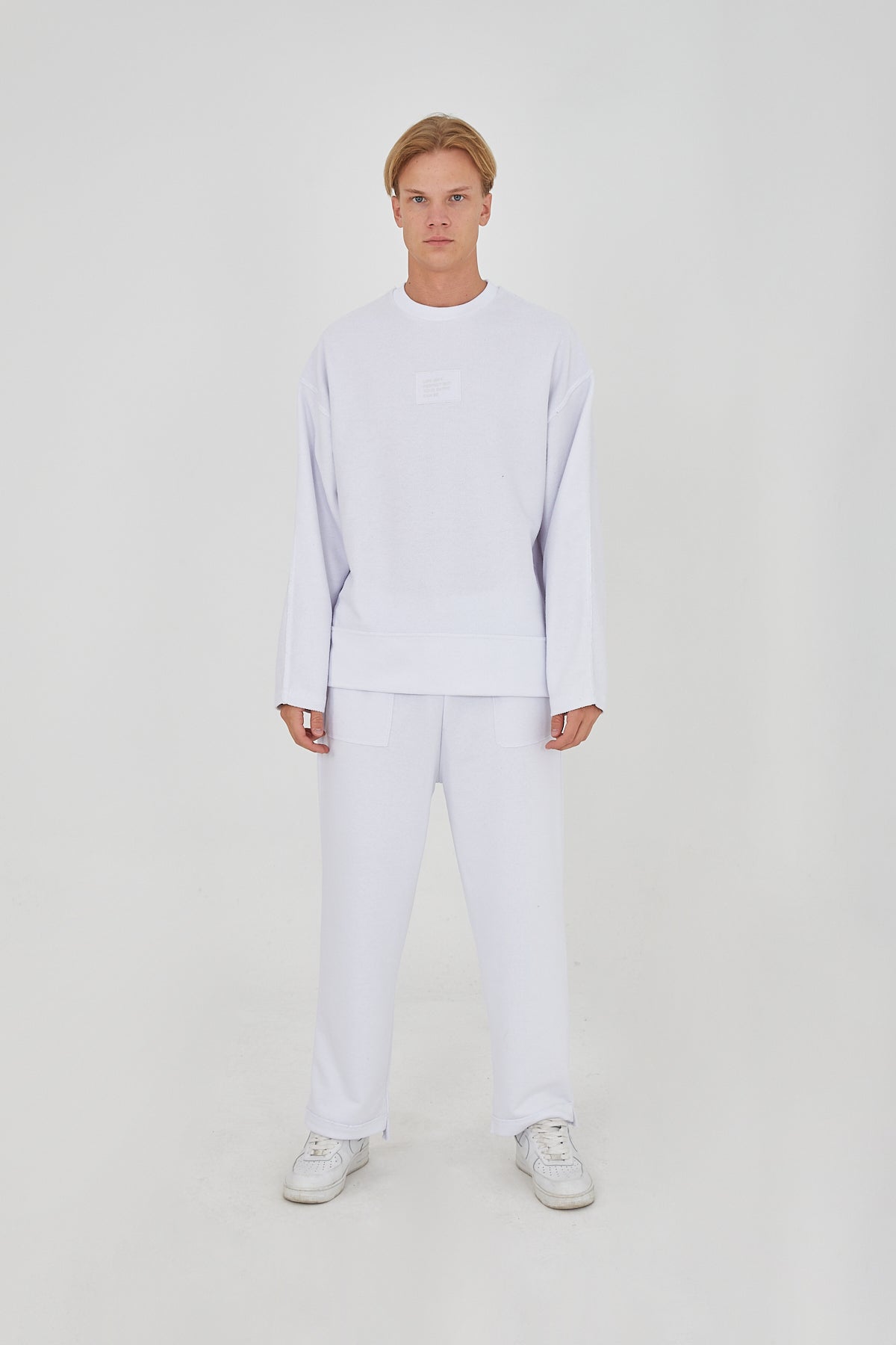 Premium White Tracksuit Set