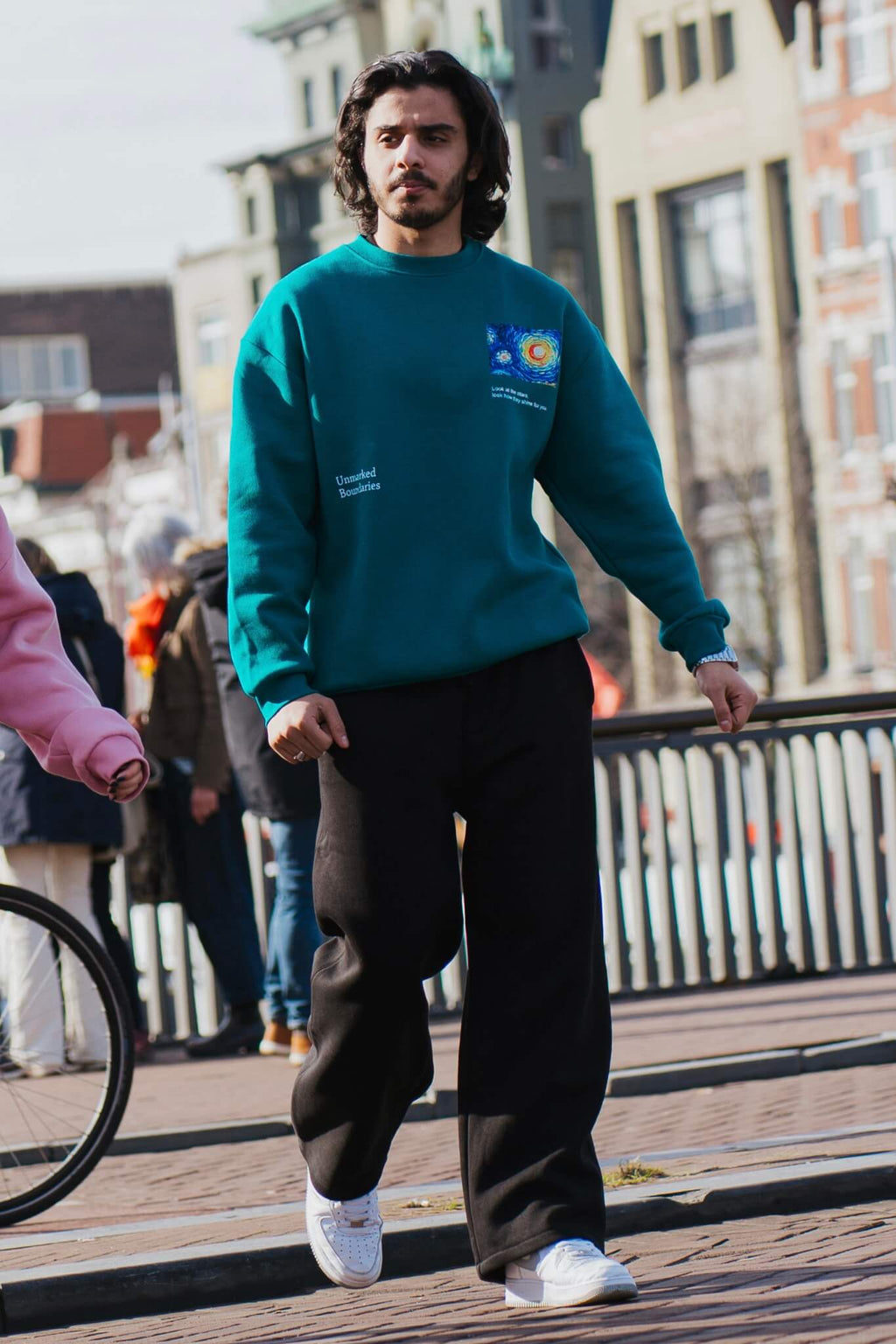 Unmarked Boundaries Sweatshirt - Petrol Green